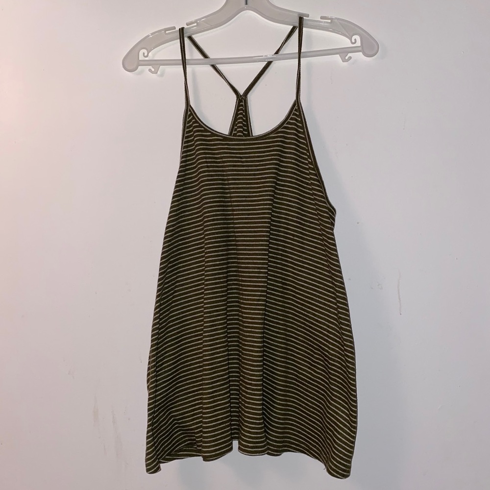 Stripped Olive Green Tank from Old Navy